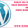 Self Hosted WordPress Or Free WordPress?